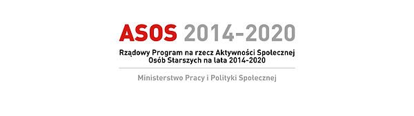 Logo ASOS 2014-2020 Rządowy program na rzecz aktywności społecznej osób starszych na lata 2014-2020